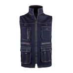VAV WEAR Outdoor Günlük Taktik Denim Erkek Kot Yelek JEANWES01