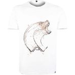 VAV Wear Outdoor T-Shirt Günlük Pamuklu Baskılı Erkek Kısa Kollu Tişört Sıfır Yaka BASETI02 - 2XL - Beyaz