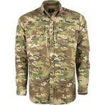 VAV Wear Outdoor Taktik Pamuklu Erkek Gömlek HIDDEN02 - Haki - Kamuflaj