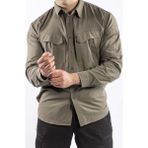 VAV Wear TACTEC01 Tactical Özel Tasarım Gömlek Yüksek Mukavemetli Polyester Ribs Kumaş - XL - Haki