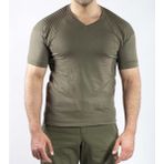 VAV Wear Tactical Outdoor Günlük Tişört Erkek Kısa Kollu Pamuklu Elastan Nervürlü Esnek Ter Emer TTHIN02 - Haki - XS