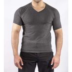 VAV Wear Taktik Outdoor Günlük Tişört Erkek Kısa Kollu Pamuklu Elastan Esnek Ter Emer TTHIN03 - Gri - XL
