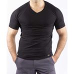 VAV Wear Taktik Outdoor Günlük Tişört Erkek Kısa Kollu Pamuklu Elastan Esnek Ter Emer TTHIN03 - Siyah - 2XS