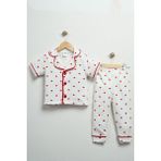 Vavbaby Minik Kalpli Kız Bebek Yazlık Pijama Takımı - 6 - 9 Ay - Beyaz