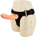 Vavelya Med 20 cm Klitoris Uyarıcılı Belden Bağlamalı Titreşimli Strapon Penis (V1084)