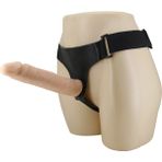 Vavelya Med 21,5 cm Belden Bağlamalı Kıkırdaklı Bükülebilir Içi Dolu Strapon Penis