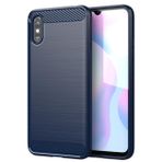 Vavies Redmi 9A/Redmi 9i için/Redmi 9AT M2006C3 LG Karbon Fiber Kılıf İnce Yumuşak TPU Kılıf Şok Emici Koruyucu Darbeye Dayanıklı Telefon Kılıfı Xiaomi Redmi 9A için Lacivert