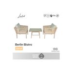 VAVRATTAN Berlin Bistro Rattan Bahçe Balkon Oturma Takımı Kum