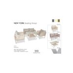 VAVRATTAN New York Rattan Bahçe Takımı 2 1 1 Sehpa-kum