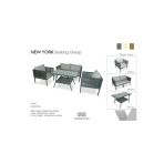 VAVRATTAN New York Rattan Bahçe Takımı 2 1 1 Sehpa-taş Gri