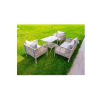 VAVRATTAN New York Rattan Bahçe Takımı Kum 2+1+1+sehpa NY-1098