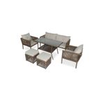VAVRATTAN Shangai Deluxe Xl Rattan Bahçe Balkon Oturma Takımı Küf