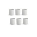 VayaPera 6lı Espresso Takımı Espresso Seti Porselen Kahve Fincanı Kulpsuz Fincan Espresso Fincan 5x6 Cm Beyaz