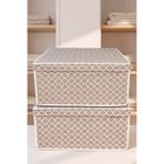 VAYBE 2'li Set Mega Çok Amaçlı Saklama Kutusu Kıyafet ve Oyuncak Düzenleyici Hurç 40x60x30 cm