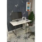 VayLife 2 Raflı Çalışma Masası 60x120 - Bilgisayar Ofis Ders Masası Beyaz
