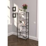 VayLife 5 Raflı Beyaz Kitaplık 150 x 60 cm Suntalam Malzeme ile Geniş Depolama Alanı