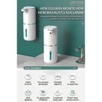 Vayomy Otomatik Köpük Sıvı Sabunluk Sensörlü Köpük Sabun Makinesi 380 Ml Usb Type-c Şarjlı Foamsmart Beyaz