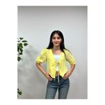 VAZIRADK Müslin bağlamalı bluz Sarı M