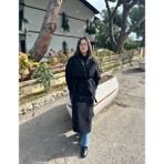 Vazıradk Premium Kaşe Kemerli Uzun Kaban - Siyah - 44 - 46