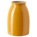 Vazo, parlak sarı, 21 cm