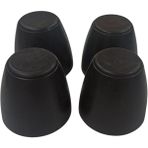 Vazo Tablalı Baza Dolap Ayağı 4 Adet Takım 6 cm H-7x4 cm Çap - Siyah - RENK