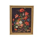 Vazodaki Çiçekler Temalı Goblen Dokuma Tablo 64x79cm