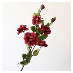 Vazolu Yapay Çiçekler Simulated Rose Branch Home Wedding Banquet Birthday Valentine's Day Artificial Flower Decoration Silk Vase Flower Arrangement Yapay Çiçekler(Burgundy)