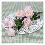 Vazolu Yapay Çiçekler Simulation Flowers Silk Peony Flowers Wedding Bouquet Bridesmaid Flower Arrangement Home Party Decoration Wedding Supplies Yapay Çiçekler(Light pink)