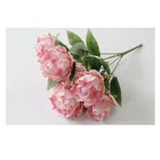 Vazolu Yapay Çiçekler Wedding Bouquet Faux Flowers Bridesmaid Bouquets Handmade Silk Flowers 7 Pink Peonies Office Home Decor Wedding Supplies Yapay Çiçekler(Peach-pink)