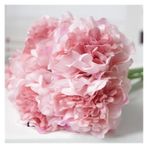 Vazolu Yapay Çiçekler Wedding Simulation Flower Bouquet 5 Heads Silk Peony Hydrangea Artificial Flower Wedding Bridesmaid Fake Hydrangea Purple Home Party Decoration Yapay Çiçekler(Pink)