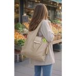 VB Collection Loopsi Capsule Katlanabilir Alışveriş ve Market Çantası - Açık Bej