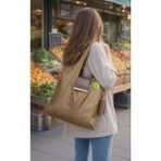 VB Collection Loopsi Capsule Katlanabilir Alışveriş ve Market Çantası - Açık Taba