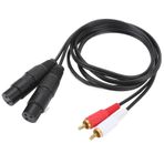 VBESTLIFE 2 XLR Dişi Kablo, 22 AWG OFC Çift Erkek - XLR Dişi Kablo 1,5 M Amplifikatörler, CD, DVD Oynatıcılar, TV'ler, Bilgisayar Ses Kartları, Ev Sinema Sistemleri Için