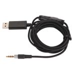 VBESTLIFE 3,5 Mm - USB Oyun Kulaklığı Yedek Kablosu, Naylon Örgülü Kulaklık Kablosu Hat İçi Sessize Ve Mikrofon Ses Kontrolü, Cloud MIX Cloud Alpha Için, G633 G933 Için