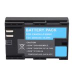 VBESTLIFE LP E6NH Kamera Bataryası Yedeki, 7,2 V, 2250 MAh, R5 R6 90D 60D 70D 80D 5D II 5D III 5D IV 5Ds 6D 6D II 7D 7D Mark II için Yedek Batarya