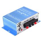 VBESTLIFE Mini Dijital Araç Oto Amplifikatörü, Hifi Sesli Müzik CD'si DVD MP3 FM Oynatıcı, Profesyonel Seviye Giriş İşlemsel Amplifikatör IC, DSP'nin 4 Ses Alanı Modu, 12V Güç Kaynağı (Mavi)