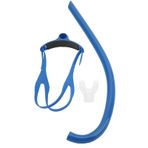 VBESTLIFE Silikon Ağızlıklı Yüzme Öne Monte Şnorkel Yüzme Eğitimi Nefes Dişli, Kucak Yüzme Için Yüzme Şnorkel, Yetişkin Yüzücüler Şnorkel Dişli (BLUE)