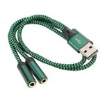 VBESTLIFE USB'den Çift 3,5 Mm Ses Adaptör Kablosuna, Harici Stereo Ses Kartı Kulaklık İki Kulaklık Için Stereo Jak Ayırıcı, Hoparlörlerden PC'ye, Dizüstü Bilgisayar, Masaüstü