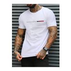 VBSVİBES Boston Baskılı Süprem Beyaz T-Shirt - Oversize Bisiklet Yaka Tişört