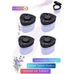 Vcalla Nem Alıcı - Rutubet Giderici Lavanta ( 4 Adet 500 Gram Aparat ve 4 Adet 500 Gram Tablet )