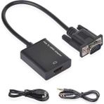Vcom CG597 VGA Erkek To HDMI Dişi+Aux Siyah Dönüştürücü - 0 - Siyah