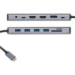 Vcom CU4706 Type-C To Hdmı-2+Dp+Usb3.0-3+Type C+USB2.0+RJ45+SD2.