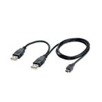 Vcom USB 2.0 to Mini 5Pin Y Kablo 30 cm