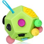 VCOSTORE Fidget Cube Küpü 12 Taraflı Yeşil - Stres Küpü Anksiyete Rölyef Taşınabilir Stres Karşıtı Oyuncak DEHB Otizmli Çocuklar ve Yetişkinler için