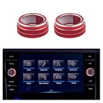 VDARK VW Volkswagen Aksesuarı Jetta Passat Golf Beetle Polo Volume VOL TUNE Knob Covers Red Car Interior Decoration Trims Metal Decal Sticker