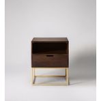 vDecor Ahşap Komodin Metal Ayaklı - Ceviz
