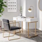 vDecor Çalışma Masası Metal Ayak - 100x40 cm - Beyaz
