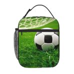VducK Kadın Erkek Yalıtımlı Öğle Yemeği Çantası Yeniden Kullanılabilir Öğle Yemeği Kutusu Çim Futbol İş Seyahat ve Piknik için Dayanıklı Öğle Yemeği Kutusu