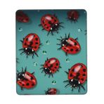 VducK Mouse Pad Kadın Erkek Bilgisayar Mouse Mat Kaymaz Kauçuk Tabanlı Kırmızı Uğur Böceği Mavi Arka Plan Üzerinde Baskı MousePads Kablosuz Oyun Ofis Dizüstü Bilgisayar için