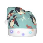 VducK Yetişkinler için Noel Şapkası Kış Noel Penguenleri Peluş Noel Ağacı Şapka Noel Baba Şapkası Yılbaşı Şenlikli Parti Malzemeleri